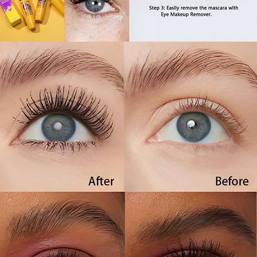 Quick-drying waterproof, long-lasting, sweat-proof, no smudging, long, thick, full, natural curling and shaping black mascara view 5