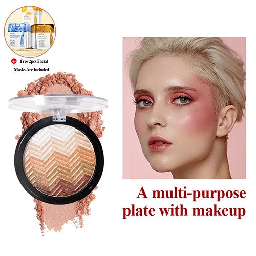 Four-color Baking Powder Eyeshadow Palette Lasting Shimmer Brighten Eye Shadow Long-lasting Waterproof Eye Make Up.
