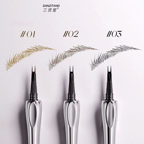 2 Forks Liquid Eyebrow Pen Lower Eyelash Eyeliner Aegyo-sal Hair Line Pencil Waterproof Natural Wild Brows Eyes Beauty
