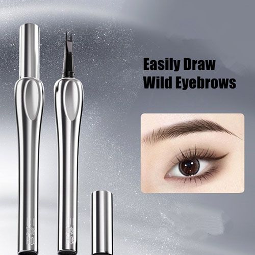 2 Forks Liquid Eyebrow Pen Lower Eyelash Eyeliner Aegyo-sal Hair Line Pencil Waterproof Natural Wild Brows Eyes Beauty