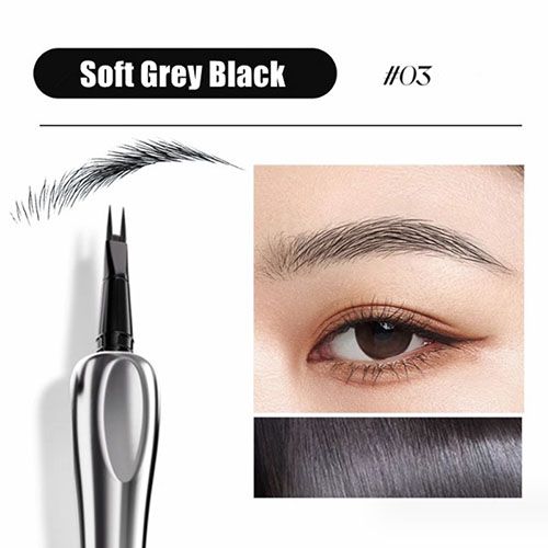 2 Forks Liquid Eyebrow Pen Lower Eyelash Eyeliner Aegyo-sal Hair Line Pencil Waterproof Natural Wild Brows Eyes Beauty