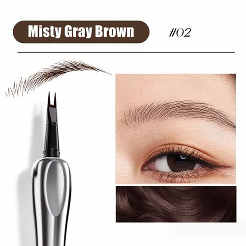 2 Forks Liquid Eyebrow Pen Lower Eyelash Eyeliner Aegyo-sal Hair Line Pencil Waterproof Natural Wild Brows Eyes Beauty