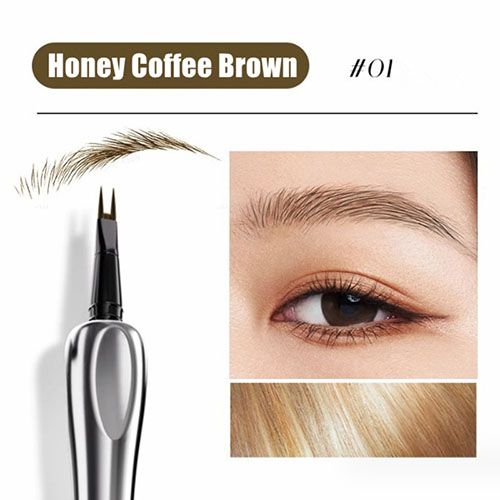 2 Forks Liquid Eyebrow Pen Lower Eyelash Eyeliner Aegyo-sal Hair Line Pencil Waterproof Natural Wild Brows Eyes Beauty