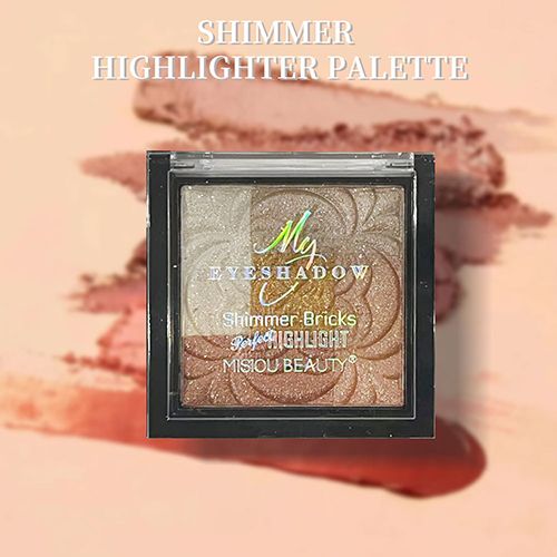 Face brightening, long-lasting, non-fading makeup, delicate glitter, phantom light, three-dimensional relief diamond highlight powder, contouring palette