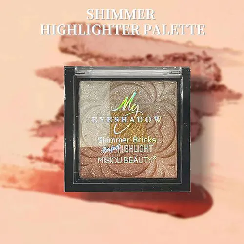 Face brightening, long-lasting, non-fading makeup, delicate glitter, phantom light, three-dimensional relief diamond highlight powder, contouring palette