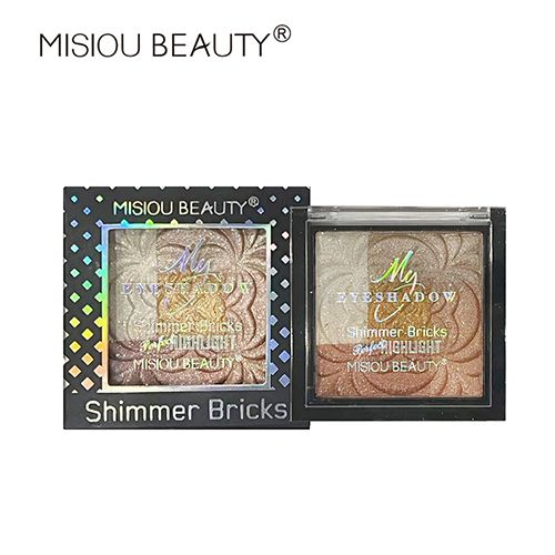 Face brightening, long-lasting, non-fading makeup, delicate glitter, phantom light, three-dimensional relief diamond highlight powder, contouring palette