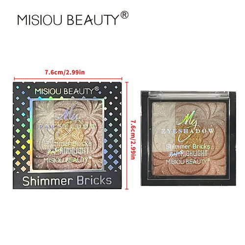 Face brightening, long-lasting, non-fading makeup, delicate glitter, phantom light, three-dimensional relief diamond highlight powder, contouring palette