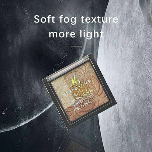 Face brightening, long-lasting, non-fading makeup, delicate glitter, phantom light, three-dimensional relief diamond highlight powder, contouring palette