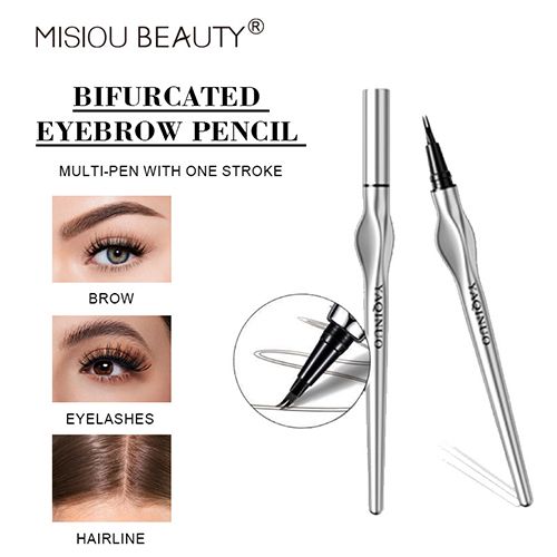 Waterproof and Durable Not Smudge Non-Decolorizing Distinct Look Wild Eyebrow One-Stroke Molding Extremely Fine Two-Fork Water E view 2