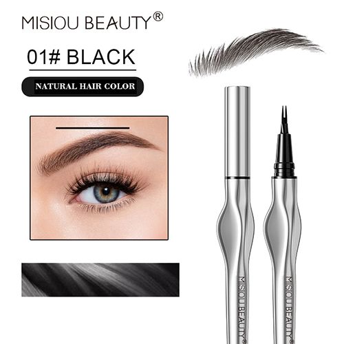 Waterproof and Durable Not Smudge Non-Decolorizing Distinct Look Wild Eyebrow One-Stroke Molding Extremely Fine Two-Fork Water E view 5