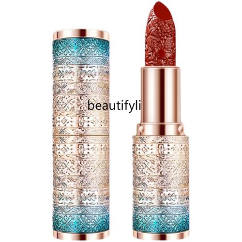 Engraved lipstick raincoat Chinese style does not fade for a long time, does not stick to the cup, waterproof and white view 4