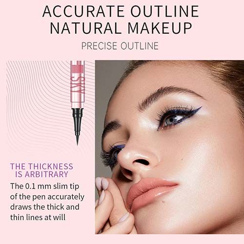 Liquid eyeliner popular style waterproof quick-drying oil-proof non-smudge long-lasting ultra-fine black liquid eyeliner