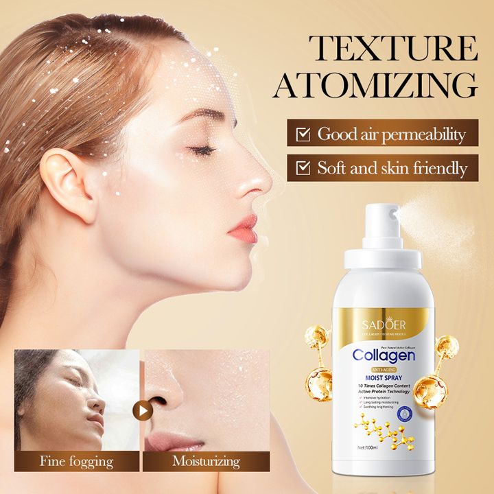 Collagen Moisturizing Spray, Anti-Wrinkle Hydrating Toner Spray Accurate Hydration Rapid Penetration Mist Spray Face