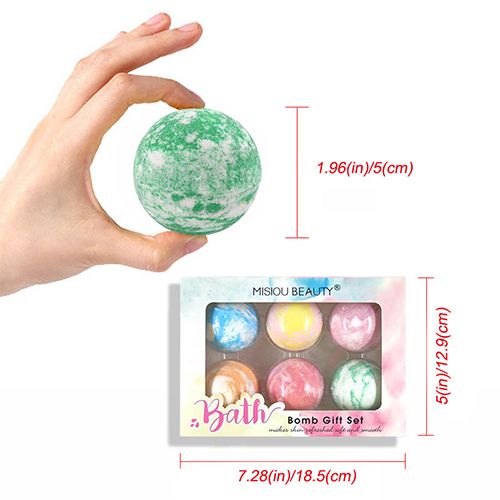 Internet celebrity household mixed color cleaning explosion bath salt ball essential oil skin care bath moisturizing bubble bomb bubble bath ball