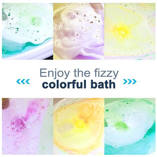 Internet celebrity household mixed color cleaning explosion bath salt ball essential oil skin care bath moisturizing bubble bomb bubble bath ball