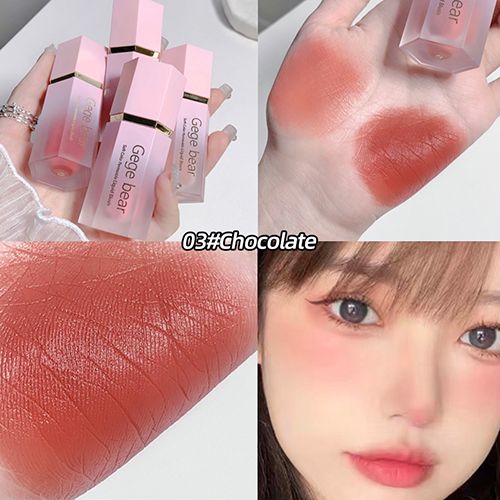 Gege Bear Liquid Blush Cream 6 Colors Smooth Velvet Matte Pink Blusher Natural Easy To Smudge view 9
