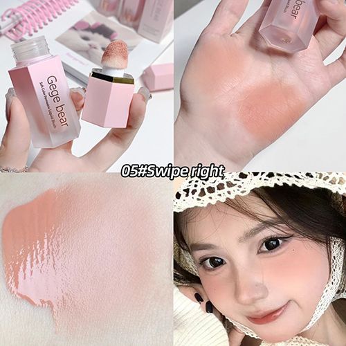 Gege Bear Liquid Blush Cream 6 Colors Smooth Velvet Matte Pink Blusher Natural Easy To Smudge
