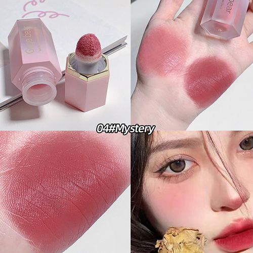 Gege Bear Liquid Blush Cream 6 Colors Smooth Velvet Matte Pink Blusher Natural Easy To Smudge view 10