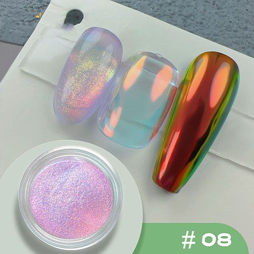Nail art chameleon powder dreamy neon powder color changing polarized makeup DIY eye shadow aurora pearl powder view 8
