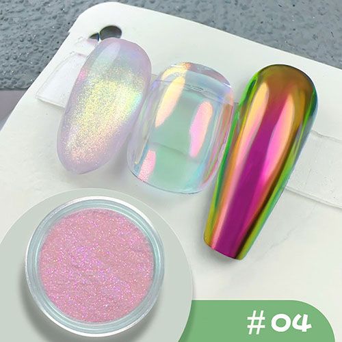 Nail art chameleon powder dreamy neon powder color changing polarized makeup DIY eye shadow aurora pearl powder view 4