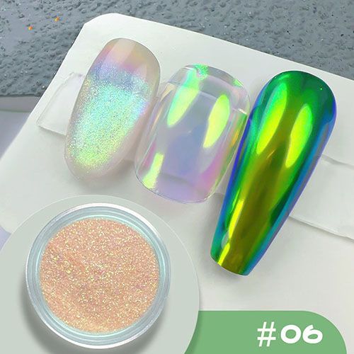 Nail art chameleon powder dreamy neon powder color changing polarized makeup DIY eye shadow aurora pearl powder view 6