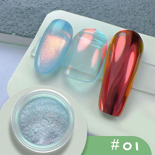Nail art chameleon powder dreamy neon powder color changing polarized makeup DIY eye shadow aurora pearl powder