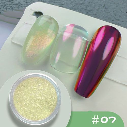 Nail art chameleon powder dreamy neon powder color changing polarized makeup DIY eye shadow aurora pearl powder view 7