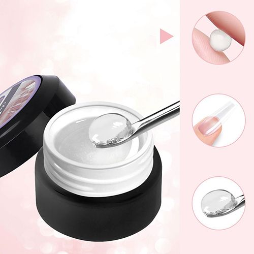 5ML Easy Stick Solid Nail Patch Gel No-Flowing Modelling Stick Tips Clear Nail Gel Gummy Adhesive Bond UV Nail Glue