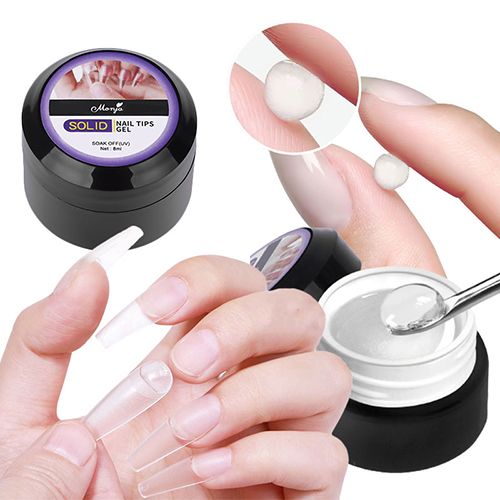 5ML Easy Stick Solid Nail Patch Gel No-Flowing Modelling Stick Tips Clear Nail Gel Gummy Adhesive Bond UV Nail Glue