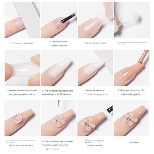 5ML Easy Stick Solid Nail Patch Gel No-Flowing Modelling Stick Tips Clear Nail Gel Gummy Adhesive Bond UV Nail Glue