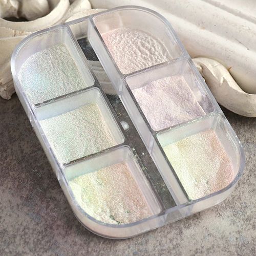 New Pearl White Nails Glitter Dust Chrome Moonlight White Rubbing on Powder Shell Mirror Pigment Nail Art Supplies Decoration
