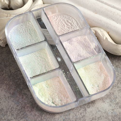 New Pearl White Nails Glitter Dust Chrome Moonlight White Rubbing on Powder Shell Mirror Pigment Nail Art Supplies Decoration