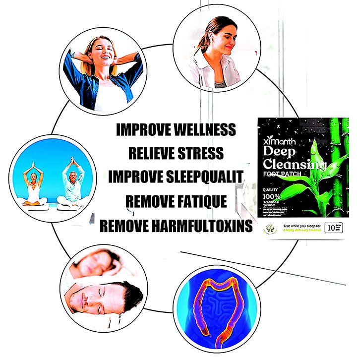 10PCS/Bag Detox Foot Patches Stress Relief Feet Deep Sleep Herbal Detox Sticker Conditioning Body Relieve Stress Foot Care Tool