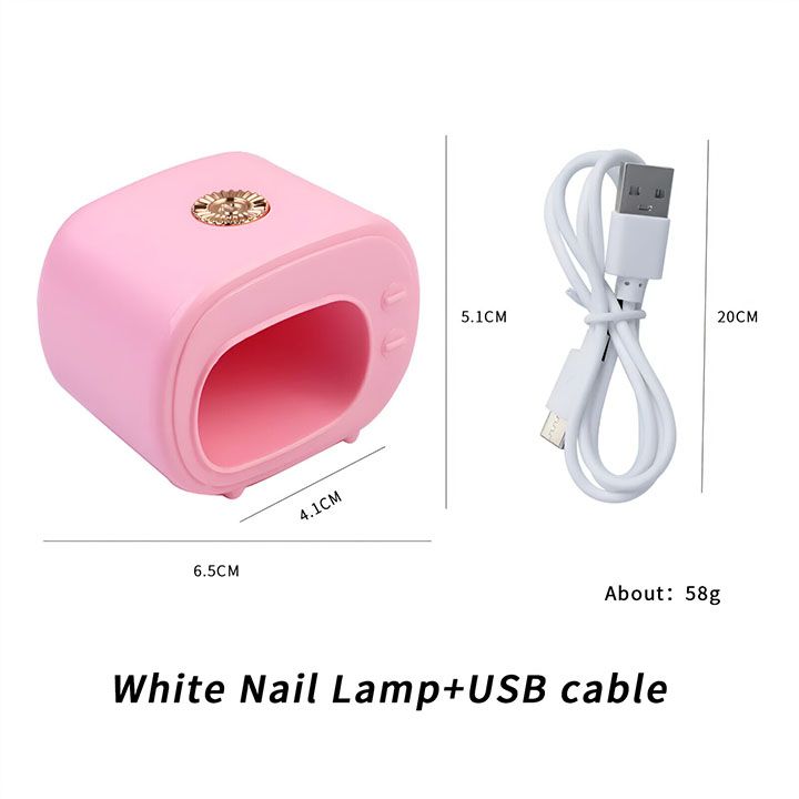 16W USB Mini Tv Nail Lamp UV Led Lamp for Nails Accessories And Tools Pink Nail Polish Dryer Portable Manicure Products view 4