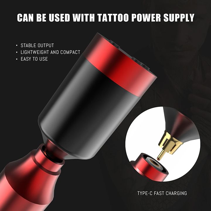 New Arrivals 55 Pcs Tattoo Gun Kit Professional Wireless Rotary Tattoo Machine - Kit Tattoo Pen Kit 
with 10Pcs Cartridge Needles Complete Set Suitable for Tattoo Artists, Beginners Professionals