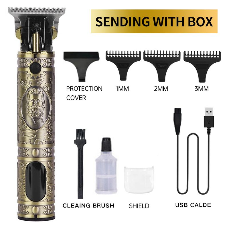 Professional Hair Clipper, Electric Shaver With LCD Display, Hair Clipper, Beard Trimmer, USB-C Charging, Cordless Long Hair Trimmer, Hair/Beard Trimmer Set With 4 Attachment Combs, Holiday Gift