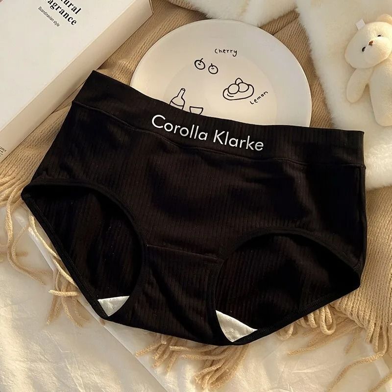 Woman Clothes 6 Pcs Women Underwear Letter Seamless Women Panties Underpanties Sports Soft Female Underwear Plus Size solid color Pure Cotton Women's Intimates