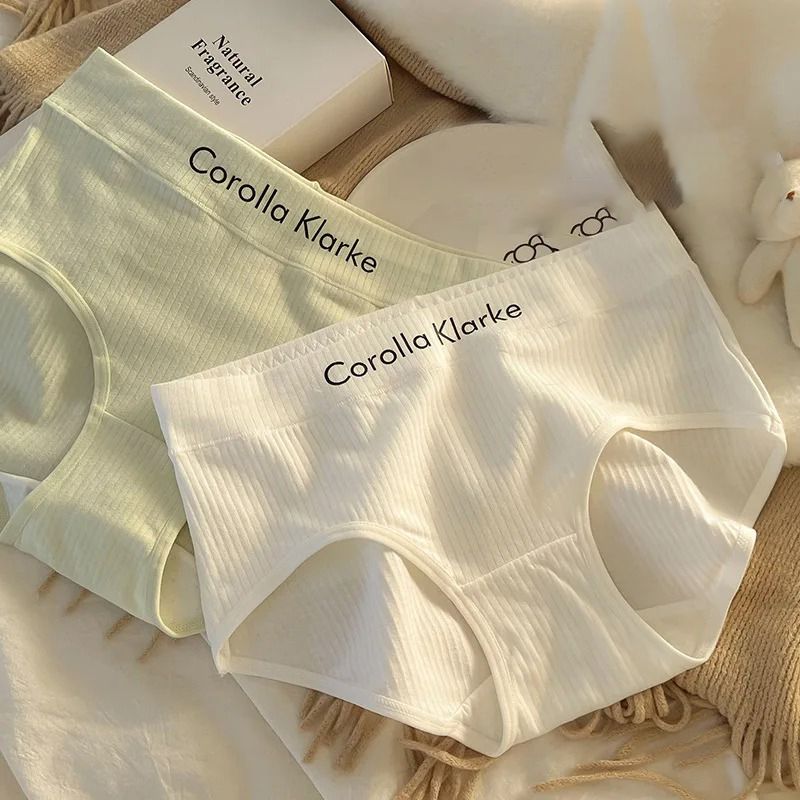 Woman Clothes 6 Pcs Women Underwear Letter Seamless Women Panties Underpanties Sports Soft Female Underwear Plus Size solid color Pure Cotton Women's Intimates