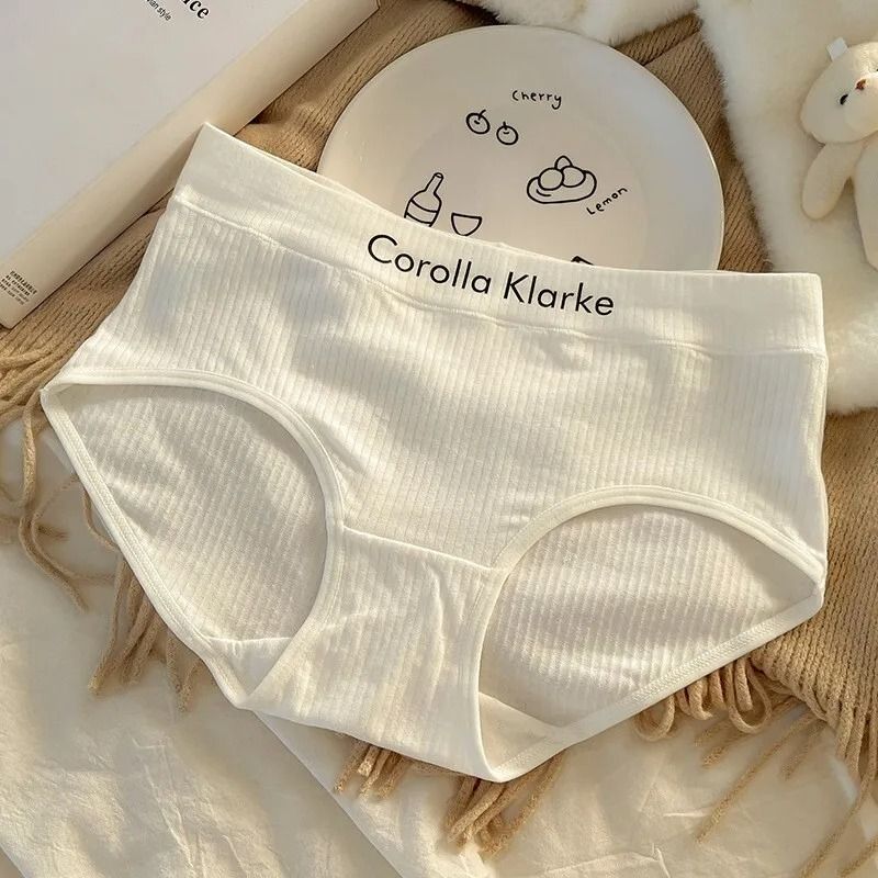 Woman Clothes 6 Pcs Women Underwear Letter Seamless Women Panties Underpanties Sports Soft Female Underwear Plus Size solid color Pure Cotton Women's Intimates