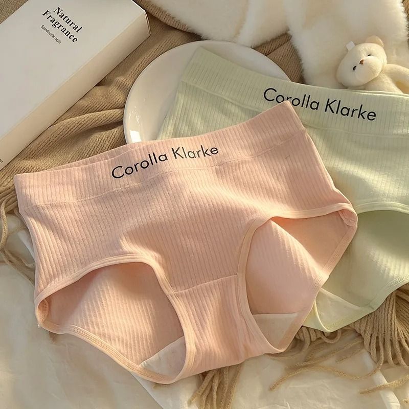 Woman Clothes 6 Pcs Women Underwear Letter Seamless Women Panties Underpanties Sports Soft Female Underwear Plus Size solid color Pure Cotton Women's Intimates