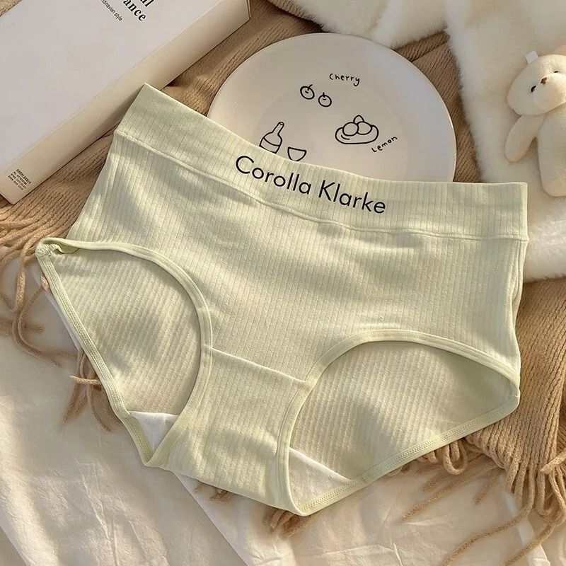 Woman Clothes 6 Pcs Women Underwear Letter Seamless Women Panties Underpanties Sports Soft Female Underwear Plus Size solid color Pure Cotton Women's Intimates