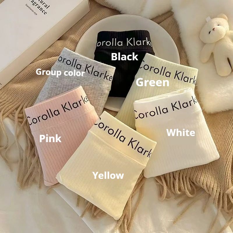 Woman Clothes 6 Pcs Women Underwear Letter Seamless Women Panties Underpanties Sports Soft Female Underwear Plus Size solid color Pure Cotton Women's Intimates