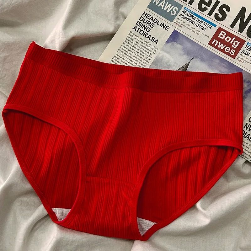 3PCS/Set Women's Clothing Lingerie Sports Style Cotton Women's Panties Girls' Underwear Breathable Mid Waist Shorts Lingerie Plus Size Solid Briefs