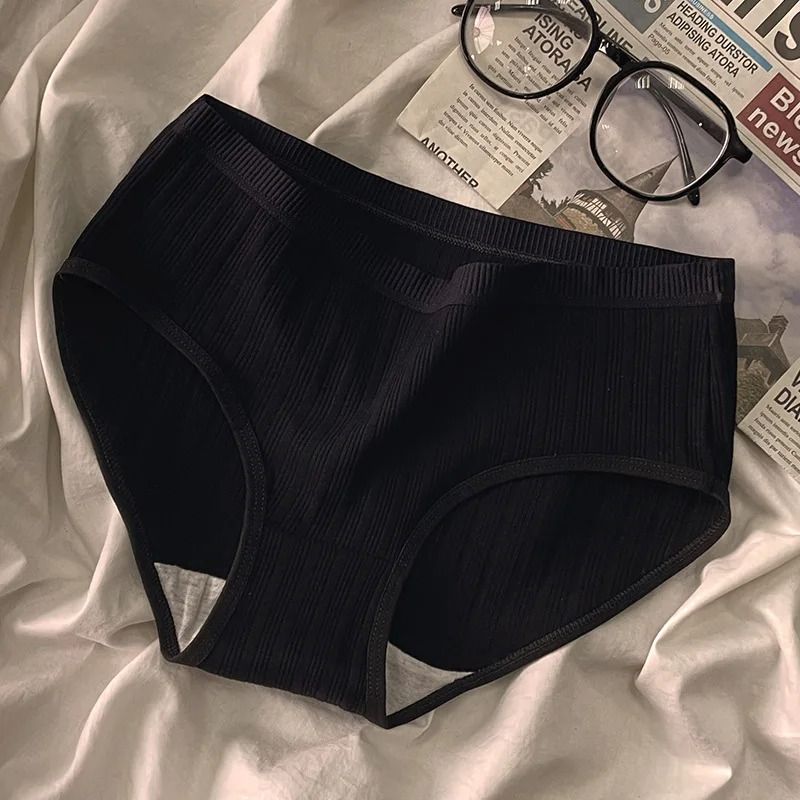 3PCS/Set Women's Clothing Lingerie Sports Style Cotton Women's Panties Girls' Underwear Breathable Mid Waist Shorts Lingerie Plus Size Solid Briefs