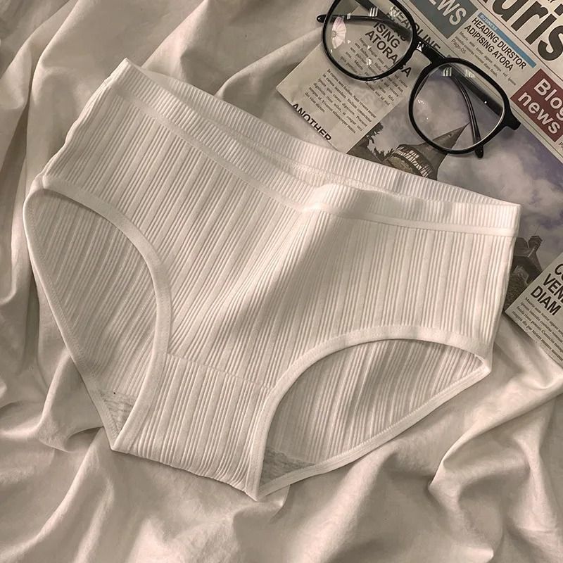 3PCS/Set Women's Clothing Lingerie Sports Style Cotton Women's Panties Girls' Underwear Breathable Mid Waist Shorts Lingerie Plus Size Solid Briefs