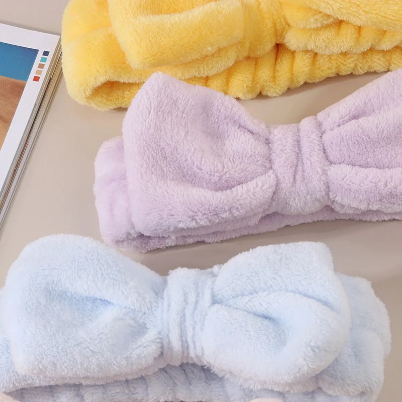 3PCS Face Wash Wristbands Headband Makeup Hair Care Headband Wash Headband for Washing Your Face Hair Bands Women Coral Fleece Hair Bands Cuff Waterproof Bands Absorbent Wristbands Head Band