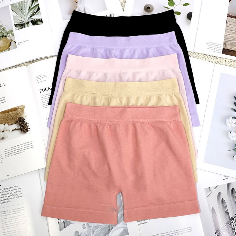 5 Pcs Leggings Woman clothes Underwear Safety Sports Short Pants Midwaist briefs Women's Shorts Under Skirt Seamless Panties Anti-bacterial Breathable Comfortable lingerie Boxer Briefs Cycling Shorts