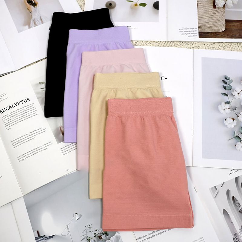 5 Pcs Leggings Woman clothes Underwear Safety Sports Short Pants Midwaist briefs Women's Shorts Under Skirt Seamless Panties Anti-bacterial Breathable Comfortable lingerie Boxer Briefs Cycling Shorts