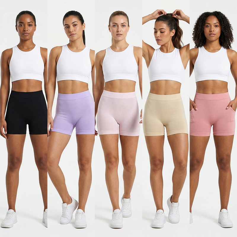 5 Pcs Leggings Woman clothes Underwear Safety Sports Short Pants Midwaist briefs Women's Shorts Under Skirt Seamless Panties Anti-bacterial Breathable Comfortable lingerie Boxer Briefs Cycling Shorts