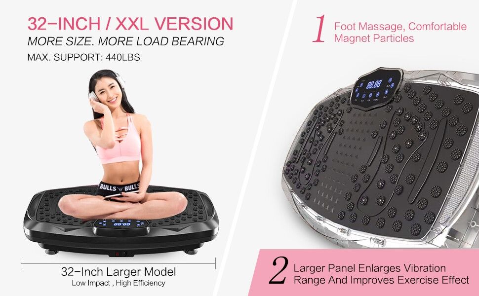 Hot Selling Vibration Plate Exercise Machine With Remote Control, Vibration Platform, Whole Body Workout Machine, Fitness Machine, Foots Massage, Pain Relief, For Weight Loss Shaping Toning Wellness
